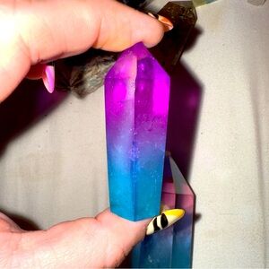 Vibrant Quartz Crystal Point